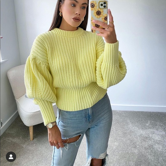 Zara ballon sleeves sweater bloggers fav - Picture 5 of 11